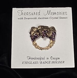 Treasured Memories Eyeglass/Badge Holder, Handcrafted In Oregan 2000s #1062